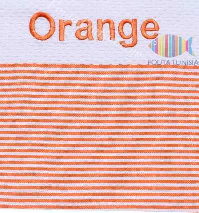 strandtuch stickerei orange
